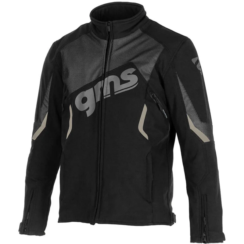 Professionale Giacca Moto GMS SOFTSHELL ARROW Nero Grigio