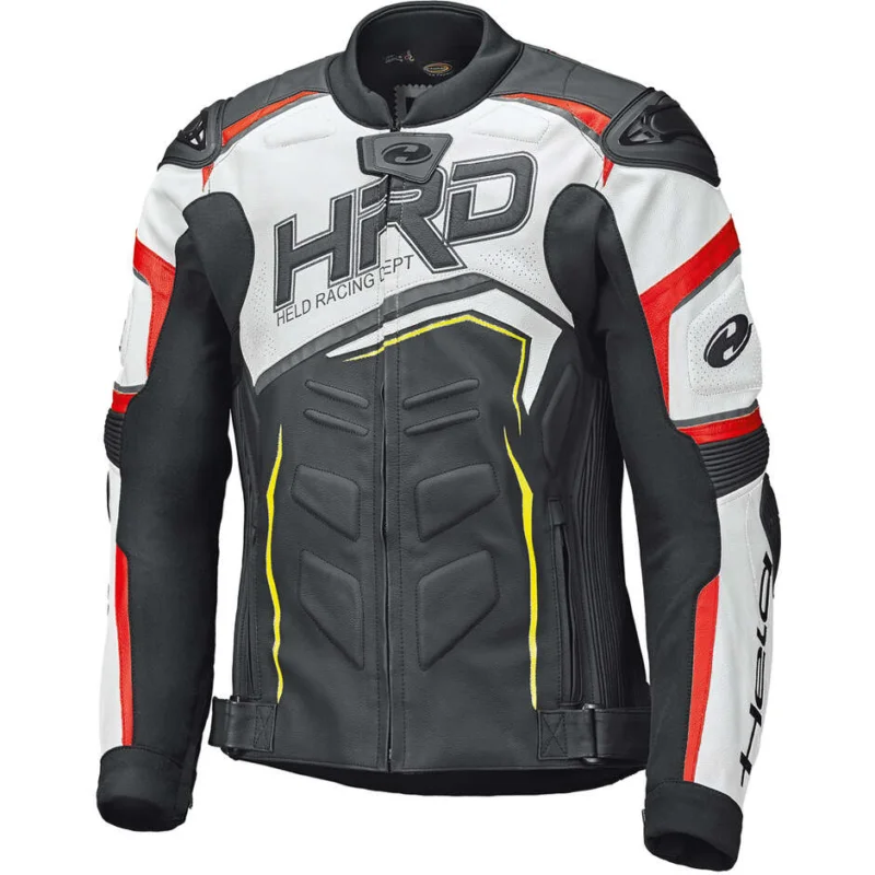 Esclusivo Giacca Moto Held Safer II Nero Bianco Rosso
