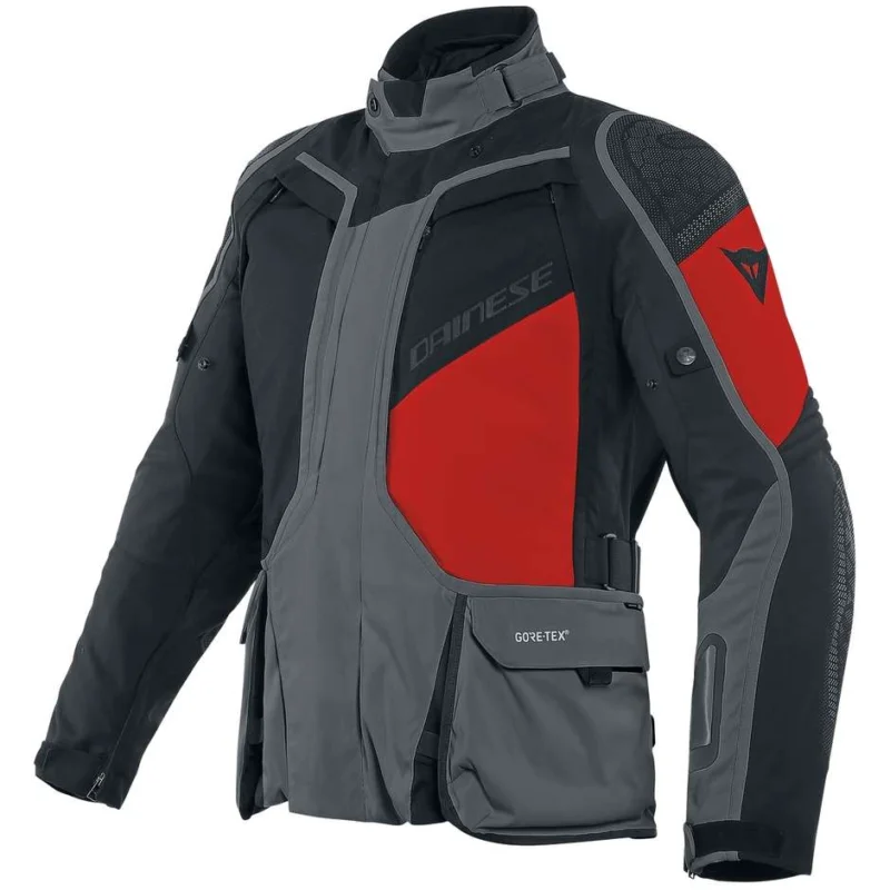 Giacca Moto In Gore-Tex Dainese D-EXPLORER2 GTXEbony Nero Rosso Ultime Pezzi