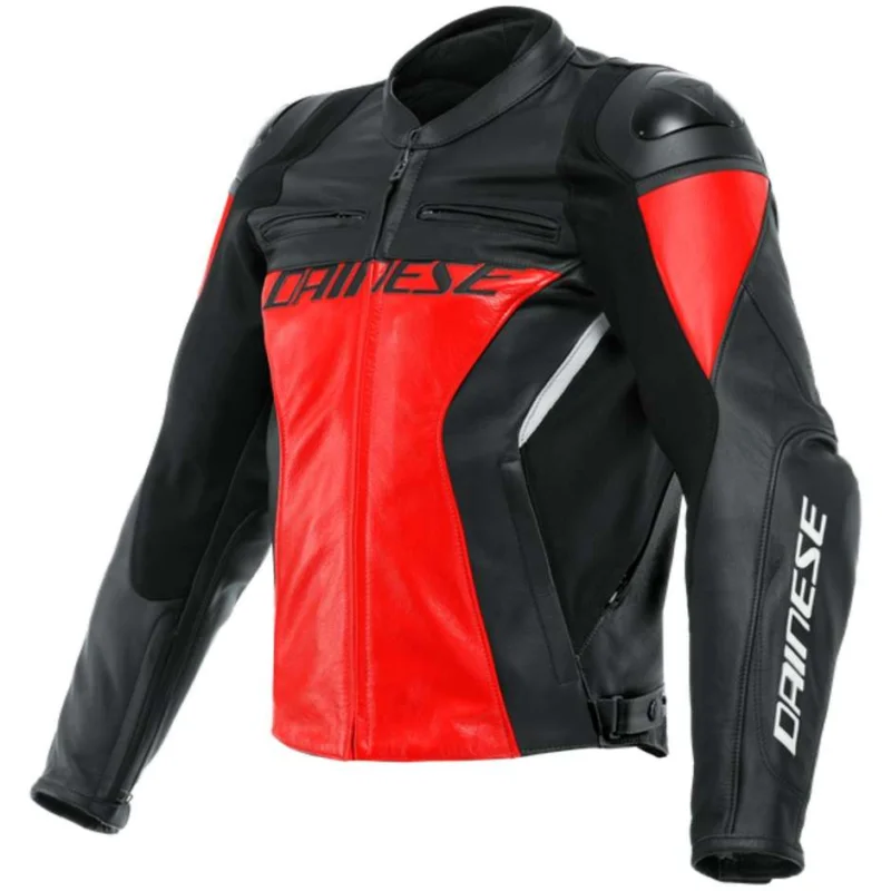 Compra Oggi Stesso Giacca Moto in Pelle Dainese RACING 4 Lava Rosso Nero