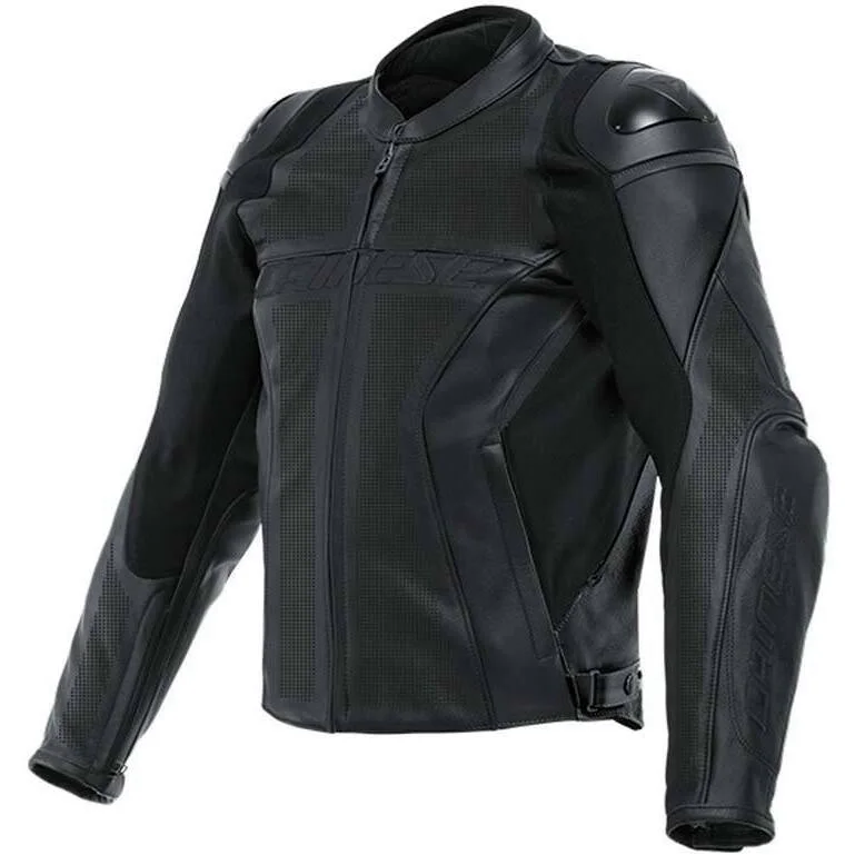 Giacca Moto in Pelle Dainese RACING 4 Traforata Nero Nero Bestseller