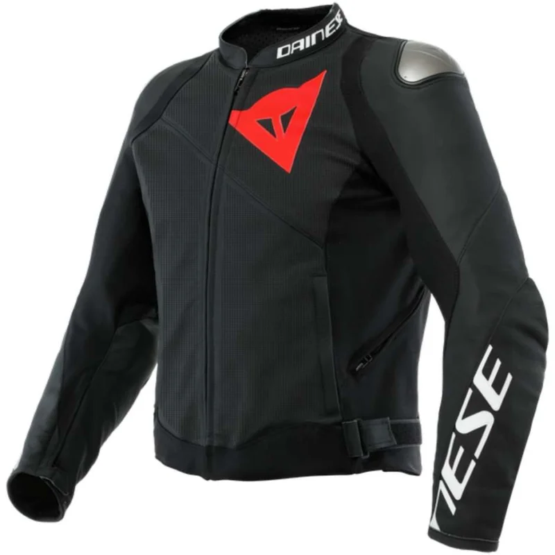 Ultima Occasione Giacca Moto in Pelle Dainese SPORTIVA Traforata Nero
