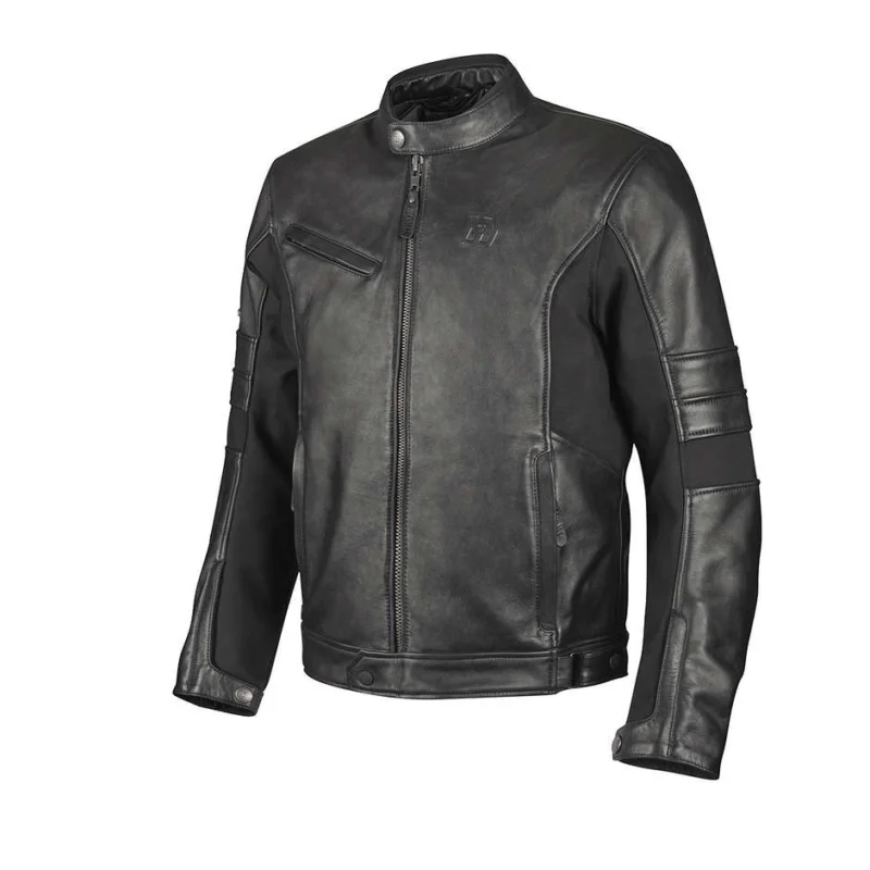 Giacca Moto In Pelle Hevik Avior CE Nero Reso Gratuito