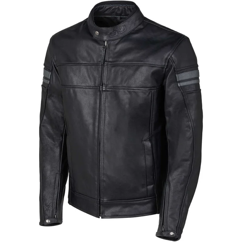 Giacca Moto In Pelle Oj Atmosfere J214 LEGEND MAN Nero Subito Disponibile