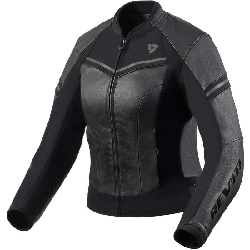 Sconto Giacca Moto in Pelle Rev'it MERIDIAN Ladies Nero Antracite