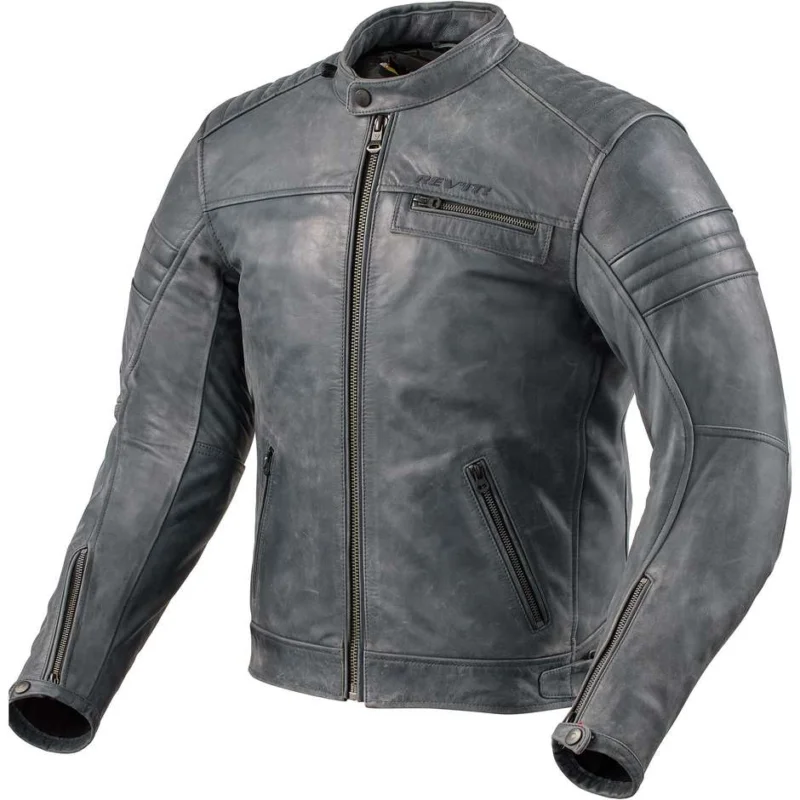 Giacca Moto in Pelle Rev'it RESTELESS Blu Occasione Imperdibile