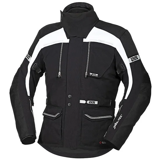 Giacca Moto in Tessuto 3- in 1 Touring Ixs Tour TRAVELLER-ST Nero Bianco Offerta Speciale