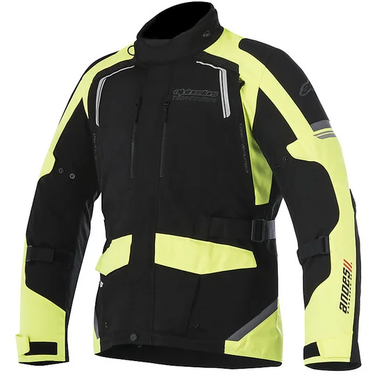 Giacca Moto In Tessuto 4 Stagioni Alpinestars ANDES v2 Drystar Nero Giallo Fluo Offerta Del Giorno