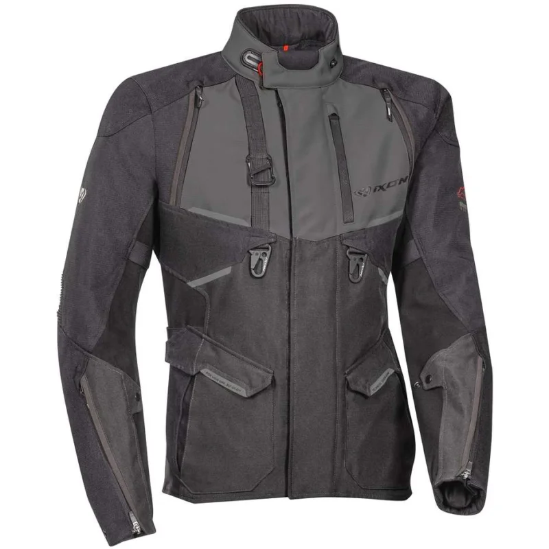 Giacca Moto in Tessuto Adventure Ixon EDDAS Nero Antracite Prezzo Scontato