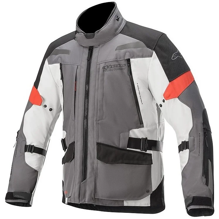 Giacca Moto in Tessuto Alpinestars VALPARAISO v3 Drystar Grigio Rosso Solo Oggi