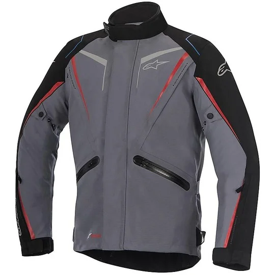 Direttamente Dal Produttore Giacca Moto In Tessuto Alpinestars Yokohama Drystar Light Gray Rosso Fluo