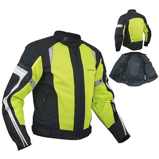 Compra Oggi Stesso Giacca Moto In Tessuto A-Pro Estivo Traforato Eolo Fluo