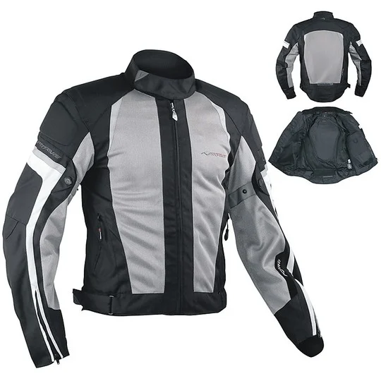 Offerta Limitata Giacca Moto In Tessuto A-Pro Estivo Traforato Eolo Grigio