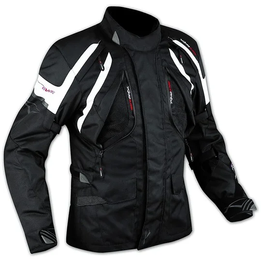 Offerta Limitata Giacca Moto In Tessuto A-Pro Globe Touring Evo Nero/Bianco