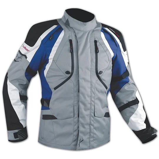 Giacca Moto In Tessuto A-Pro Special Touring Evo Grigio/Blu Prezzo Scontato