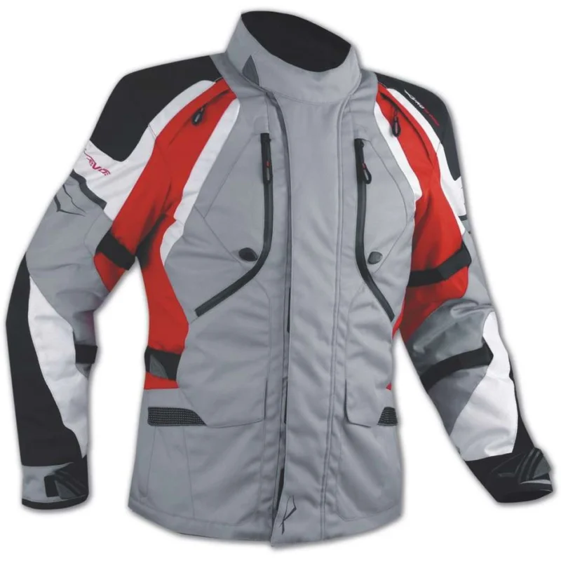 Giacca Moto In Tessuto A-Pro Special Touring Evo Grigio/Rosso Spedizione Gratuita