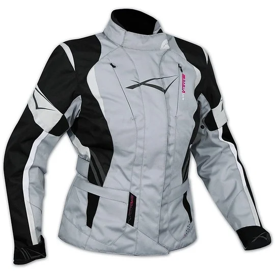 Giacca Moto In Tessuto A-Pro Touring Evo Traveller Lady Grey Professionale