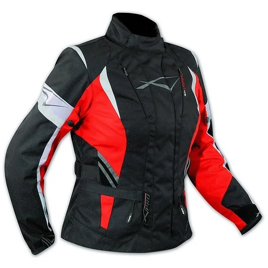 Giacca Moto In Tessuto A-Pro Touring Evo Traveller Lady Red Ultime Pezzi