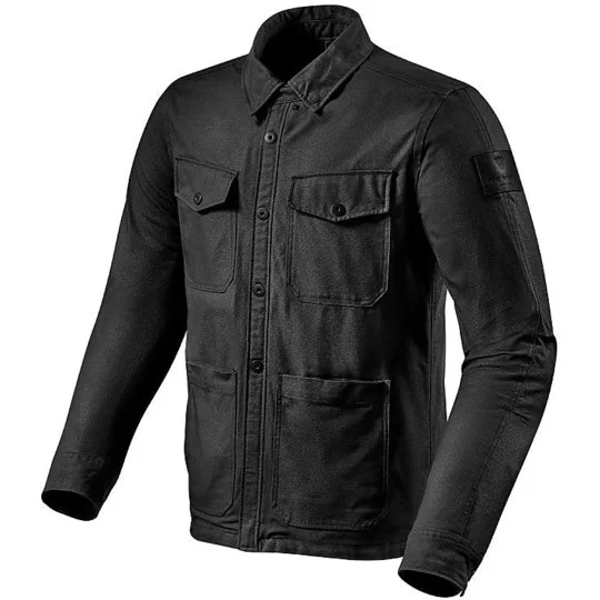 Subito Disponibile Giacca Moto In Tessuto Canvas Rev'it OVERSHIRT WORKER Nero