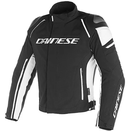 Promo Stagionale Giacca Moto In Tessuto Dainese RACING 3 D-Dry Nero Bianco