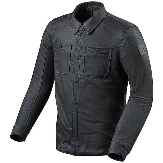 Nuova Collezione Giacca Moto In Tessuto Denim Rev'it OVERSHIRT TRACER Blu Scuro