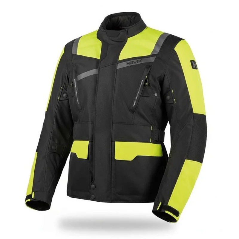 Soddisfatti O Rimborsati Giacca Moto In Tessuto Hevik Touring STELVIO LIGHT Nero Giallo Fluo
