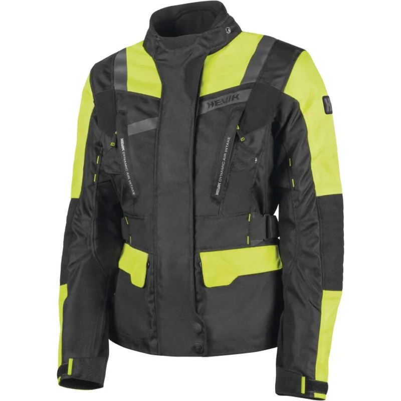 Spedito Oggi Giacca Moto In Tessuto Hevik Touring STELVIO Nero Giallo