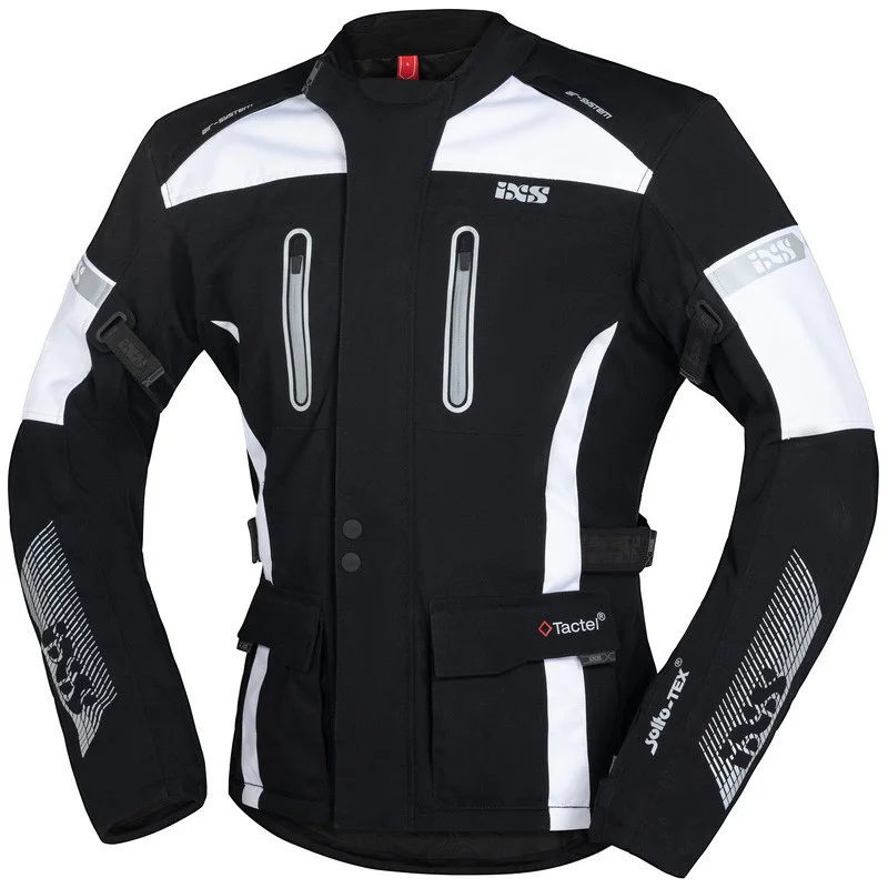 Più Venduto Giacca Moto In Tessuto Impermeabile Ixs Tour PACORA-ST Nero Bianco