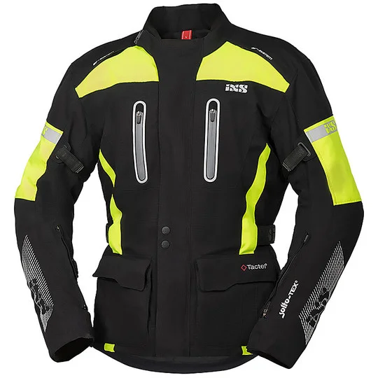 Giacca Moto In Tessuto Impermeabile Ixs Tour PACORA-ST Nero Giallo Fluo Miglior Prezzo