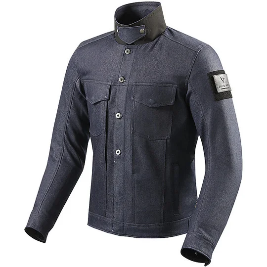 Professionale Giacca Moto In tessuto Rev'it CROSBY Blu Medio