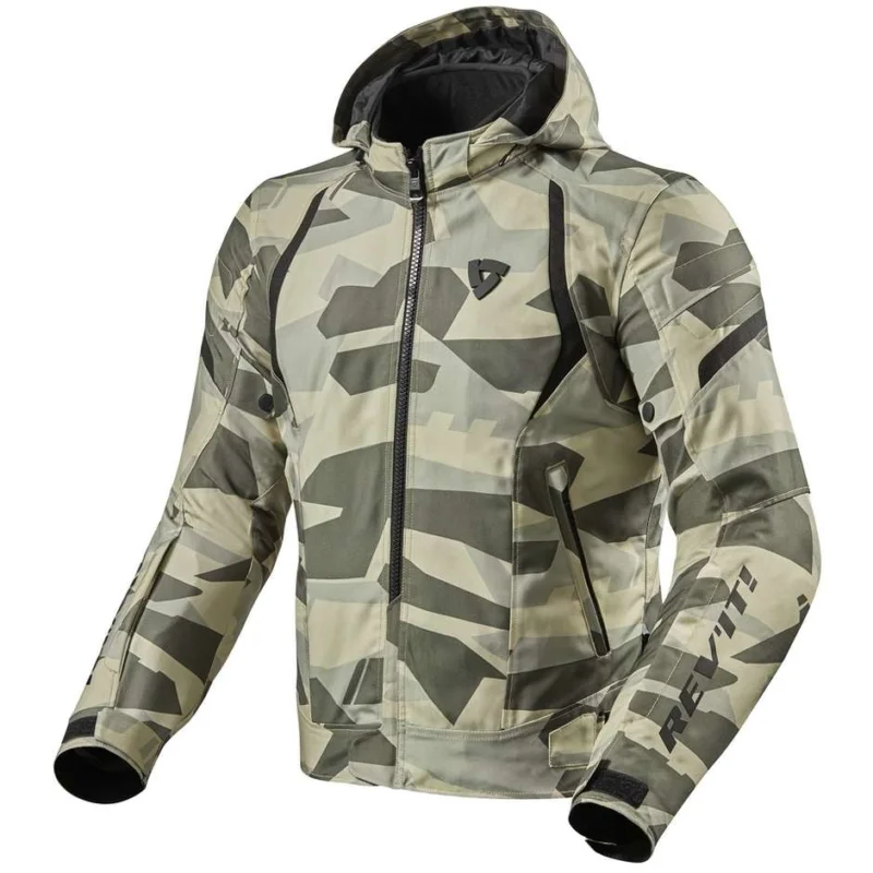 Super Prezzo Giacca Moto In Tessuto Rev'it FLARE 2 Mimetico Verde Light