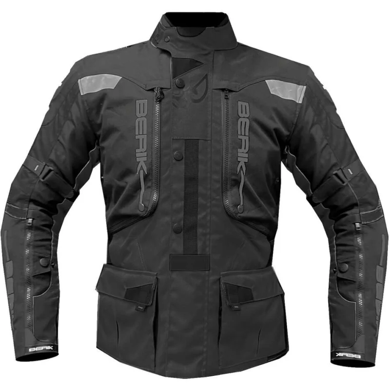 Giacca Moto in Tessuto Tecnico Berik 2.0 NJ-203328 Adventure Touring Nero Occasione Imperdibile