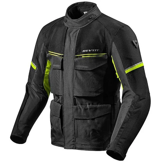 Prezzo Di Fabbrica Giacca Moto In Tessuto Touring Rev'it OUTBACK 3 Nero Giallo Fluo