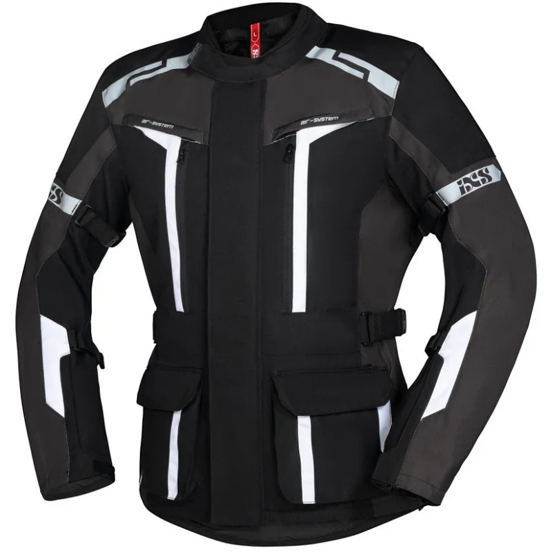 Giacca Moto In Tour In Tessuto Ixs Evans-ST 2.0 Nero Grigio Bianco Saldi