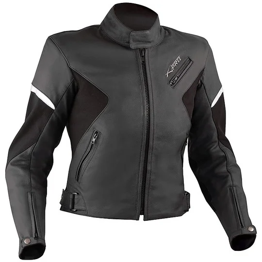 Ultimissimo Modello Giacca Moto In Vera Pelle A-Pro Sphere Lady Nera