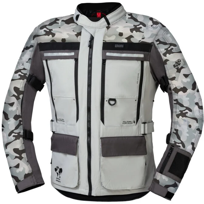 Giacca Moto iXS MONTEVIDEO AIR 3.0 Camouflage Grigio Chiaro Promozione Esclusiva