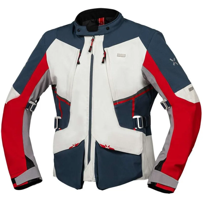 Giacca Moto Ixs Toruster-STX 1.0 Laminata Grigio Blu Rosso A Buon Prezzo