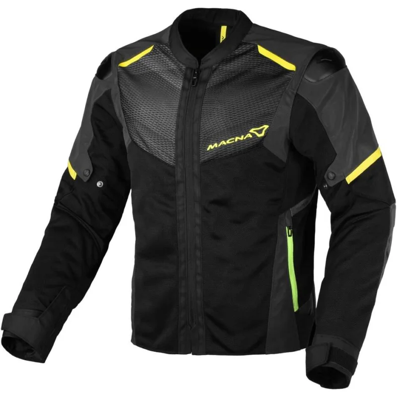 Più Venduto Giacca Moto Macna Orcano 2.0 Night Eye Nero fluo Giallo