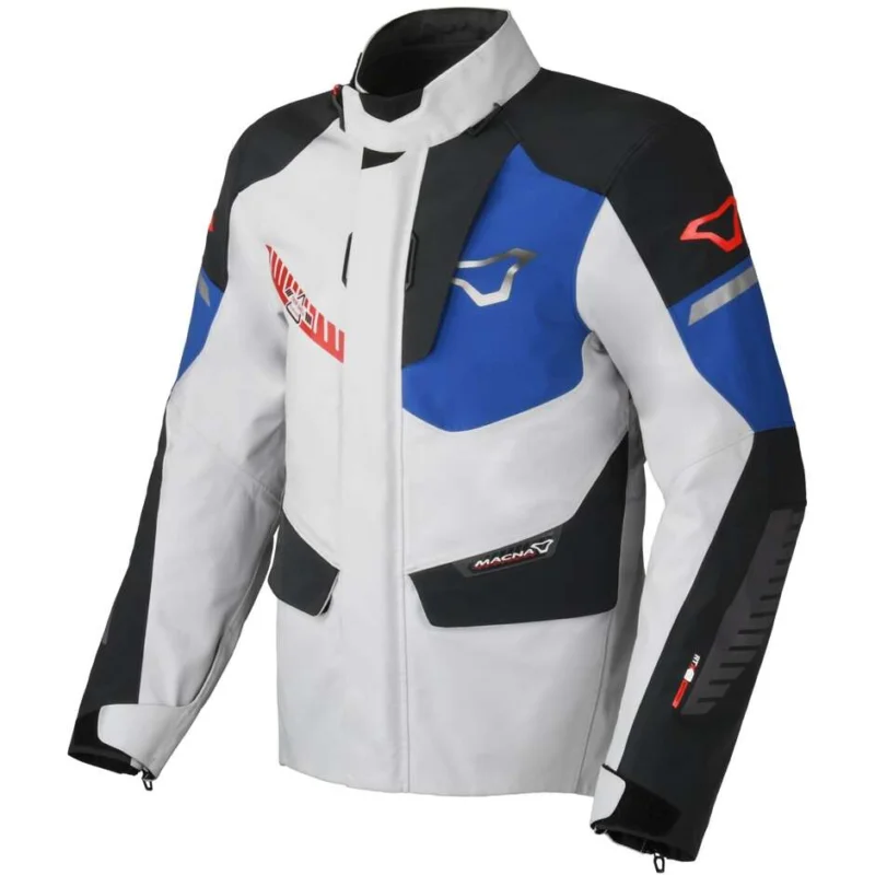 Giacca Moto Macna Synchrone Light Grigio Nero Blu Professionale