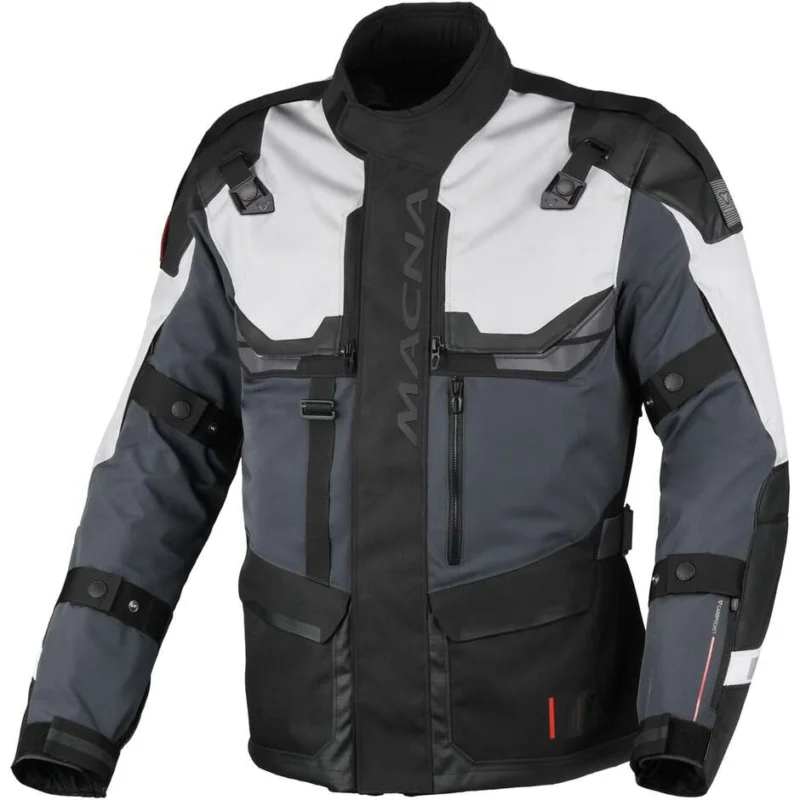 Promozione Giacca Moto Macna Touros Nero Grigio Grigio