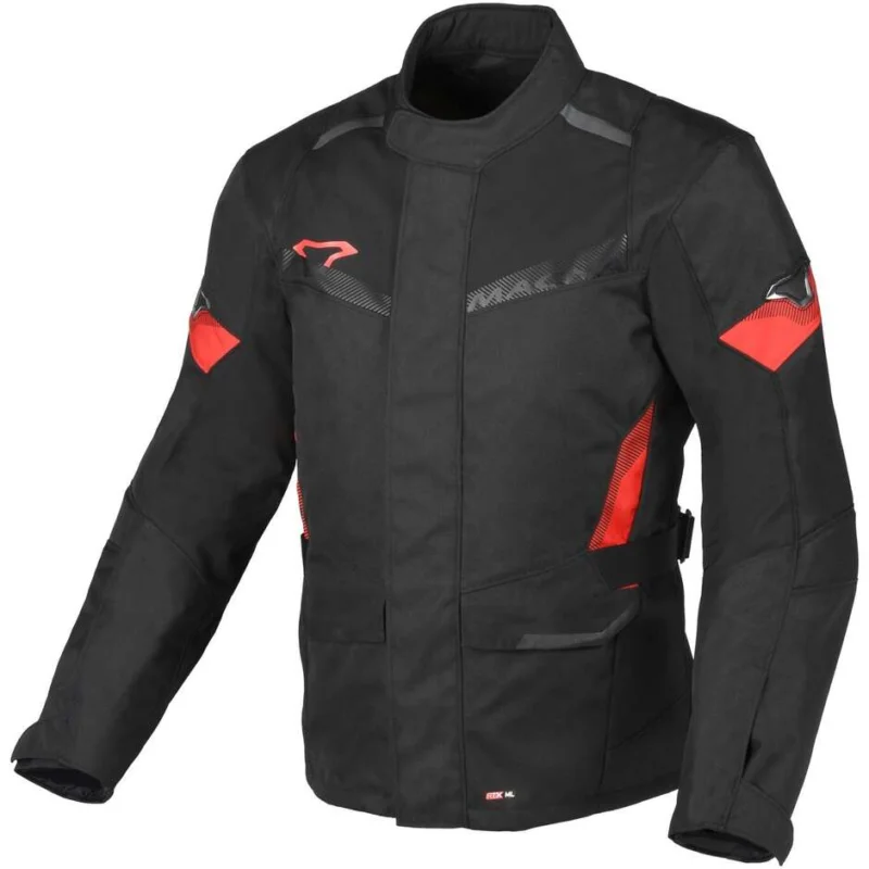 Giacca Moto Macna Vaulture Nero Rosso Reso Gratuito