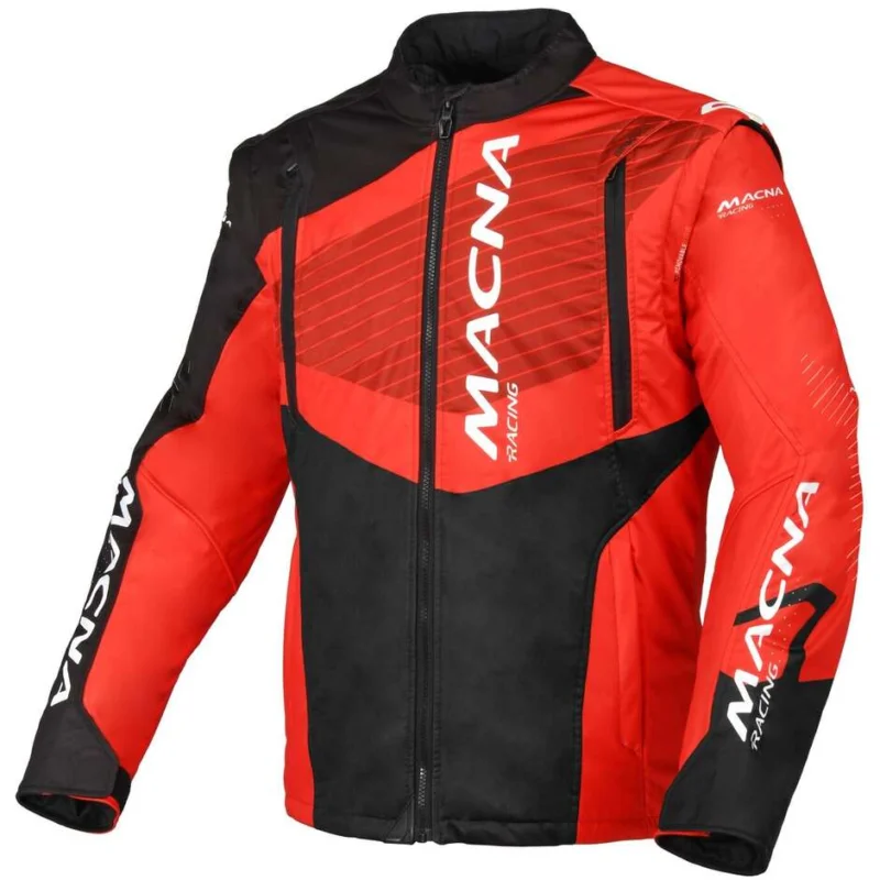 Giacca Moto Off Road Macna Crest Nero Rosso Prezzo Basso
