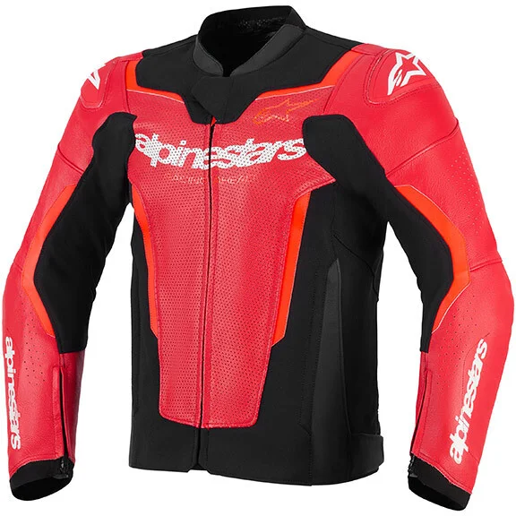 Giacca Moto Pelle Alpinestars GP FORCE V2 Airflow Rosso Reso Gratuito