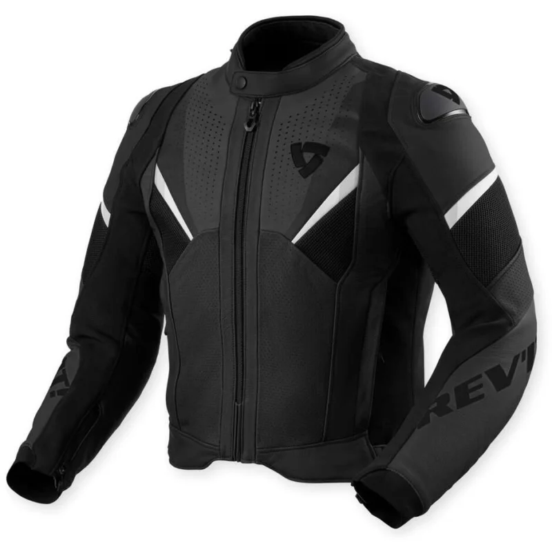 Giacca Moto Pelle Rev'it Automate Nero Spedizione Gratuita