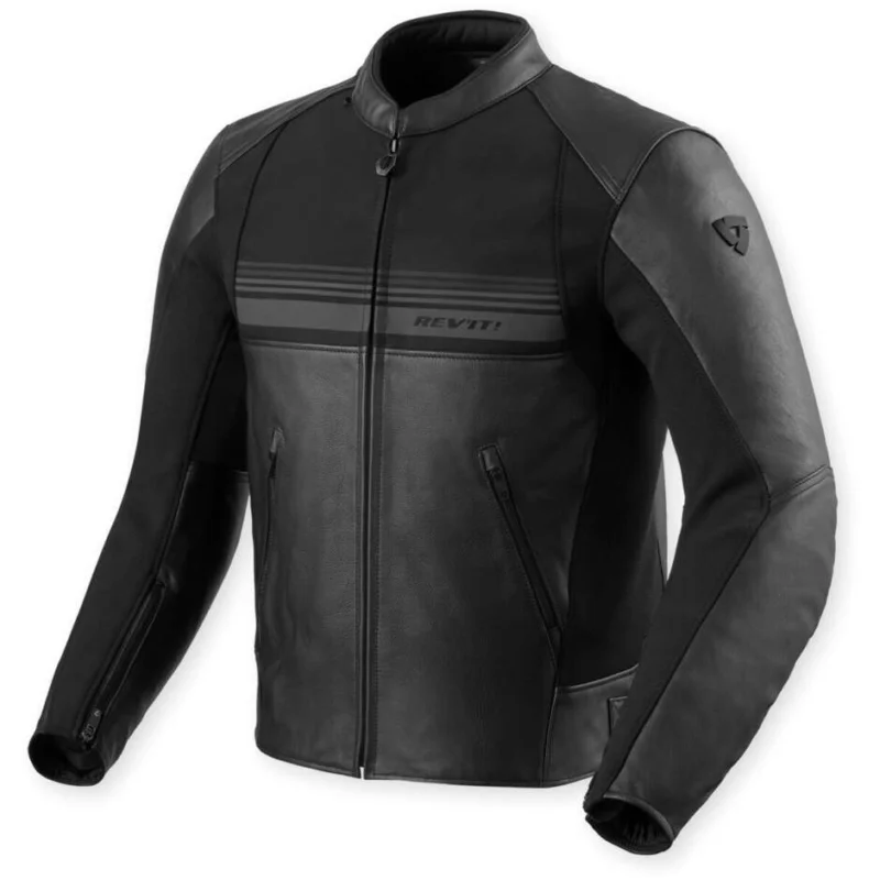 Prezzo Basso Giacca Moto Pelle Rev'it Mile 2 Nero