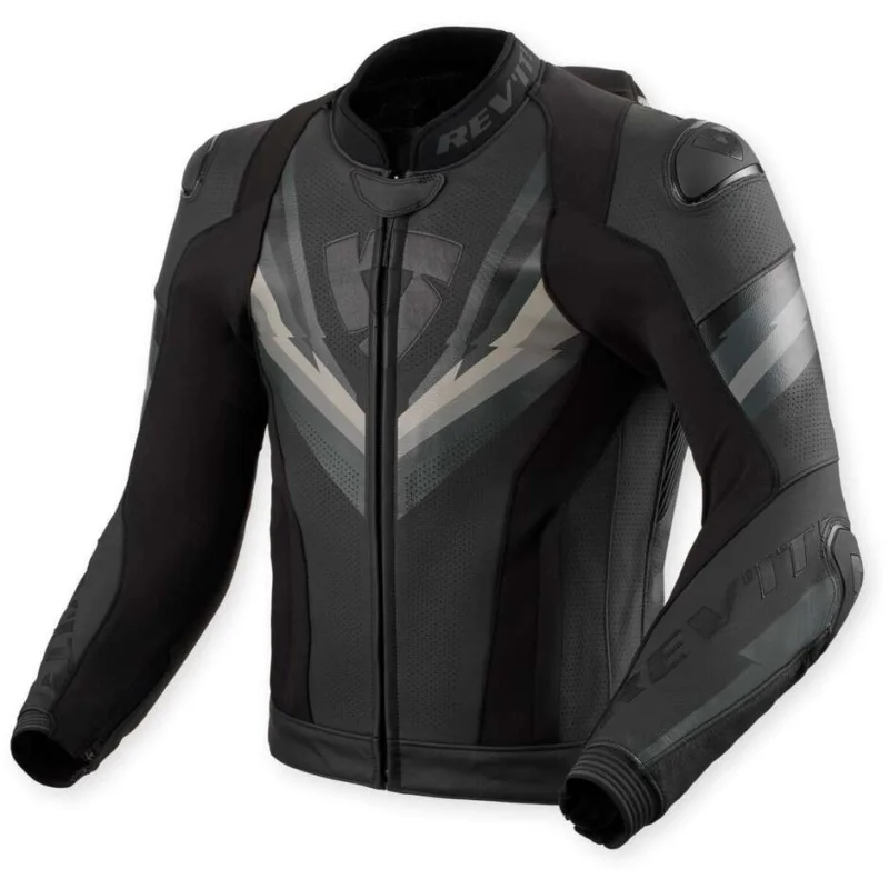 Giacca Moto Pelle Rev'it Quantum 3 Pro Nero Antracite Offerta Speciale