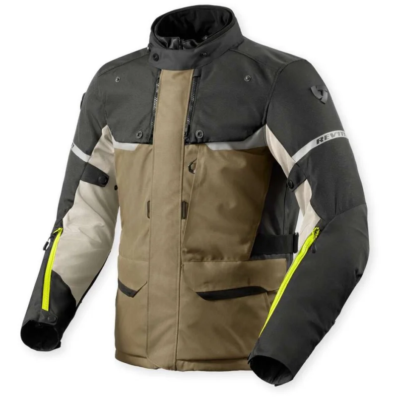 Spedizione Gratuita Giacca Moto Rev'it Outback 4 H2O Verde Antracite