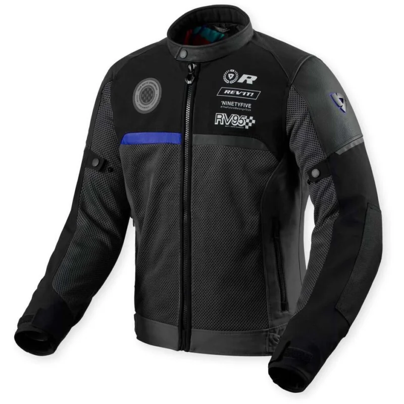 Giacca Moto Rev'it Swiftblade Nero Blu Di Tendenza