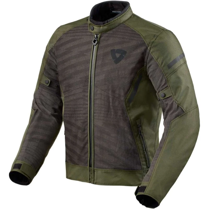 Giacca Moto Rev'it TORQUE 2 H2O Nero Verde Scuro Promo Stagionale
