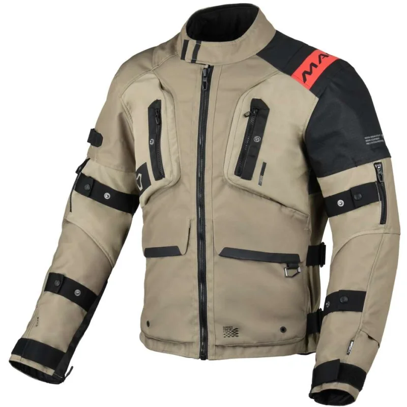 Offerta Giacca Moto Softshell Macna Higera Taupe Nero